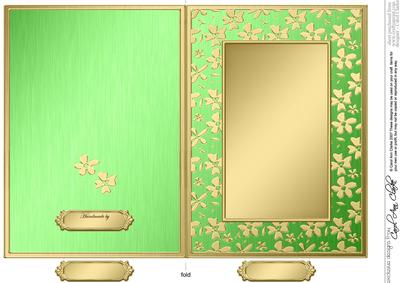 5 x 7 Metallic Flowers Plain Card Base