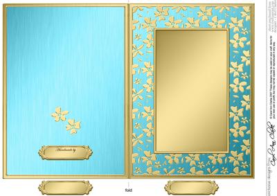 5 x 7 Metallic Flowers Plain Card Base
