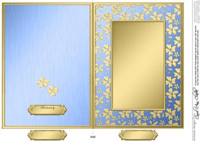 5 x 7 Metallic Flowers Plain Card Base