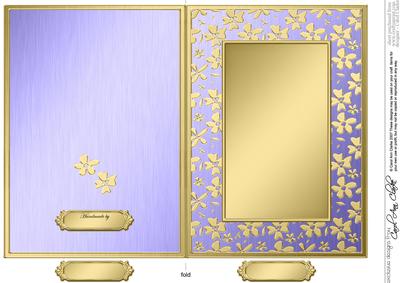 5 x 7 Metallic Flowers Plain Card Base