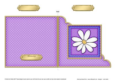Daisy Cut and Fold Corner Card