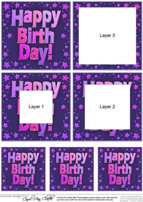 Happy Birthday Metallic Tunnel Topper