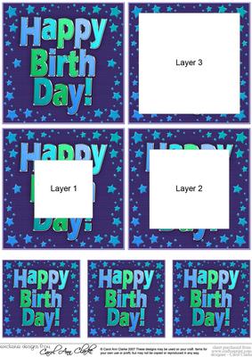Happy Birthday Metallic Tunnel Topper