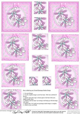 Dreamy Dragonflies - Twisted Pyramage sheet
