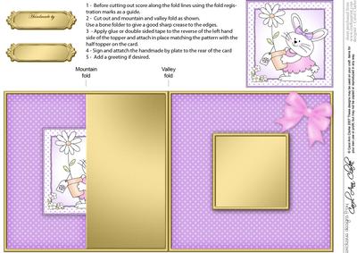 Little Bunny No-hole Fold Back Card