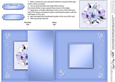 Posy and Pearls No-hole Fold Back Card