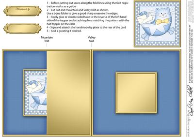 Cute Cat No-hole Fold Back Card