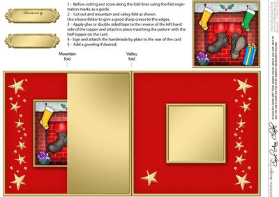 Santa Got Stuck No-hole Fold Back Card