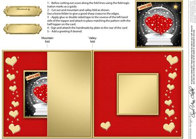 Love Globe No-hole Fold Back Card