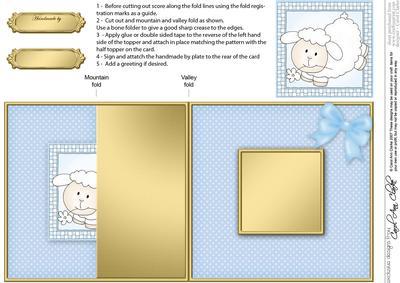 Little Lamb No-hole Fold Back Card