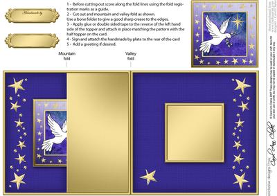 Christmas Dove No-Hole Fold Back Card