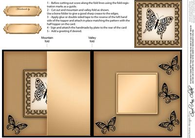 Big Butterfly - No-Hole Fold Back Card