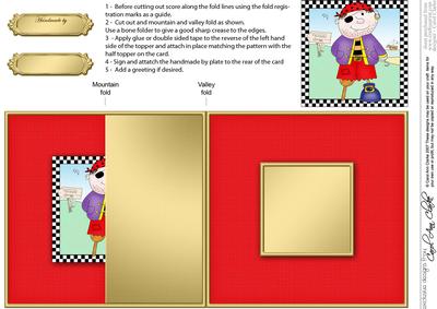 Pirates Ahoy No-hole Fold Back Card