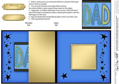 Dad No-hole Fold Back Card