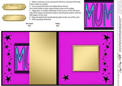 Mum No-hole Fold Back Card
