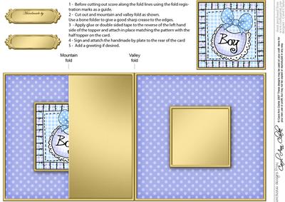 Baby Bib No-hole Fold Back Card