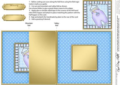 Baby Dungarees No-hole Fold Back Card