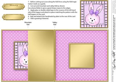 Baby Bunny No-hole Fold Back Card