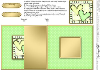 Baby Hearts No-hole Fold Back Card