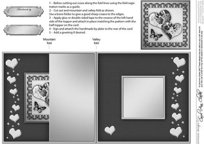 Elegant Romance No-hole Fold Back Card