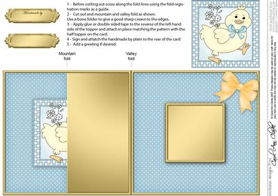 Little Chick No-hole Fold Back Card