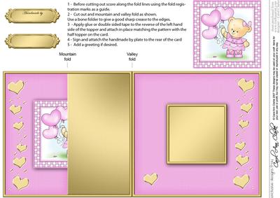 Rosie's Balloons No-hole Fold Back Card