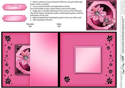 Clematis No-hole Fold Back Card