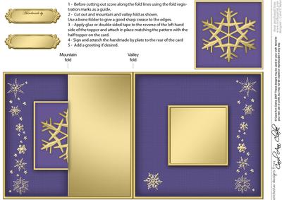 Xmas Snowflake No-hole Fold Back Card