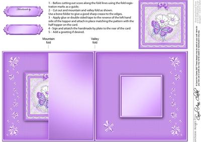Fluttery Butterfly - No-Hole Fold Back Card