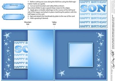 Birthday Son No-hole Fold Back Card