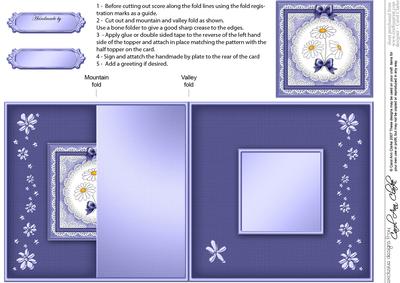 Denim and Daisies No-hole Fold Back Card