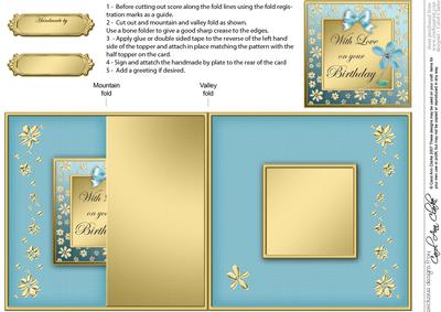 Floral Elegance Birthday No-hole Fold Back Card