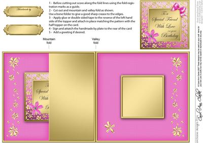 Birthday Friend No-hole Fold Back Card