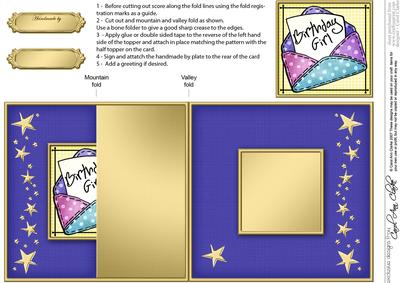 Birthday Girl Letter No-hole Fold Back Card