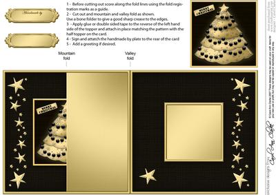 Xmas Tree No-hole Fold Back Card