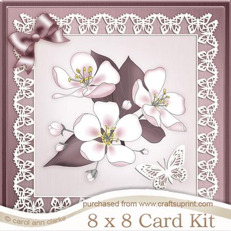 8 x 8 Apple Blossom Kit with 3D Decoupage
