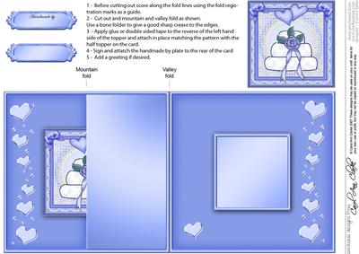 Wedding Cake - No-Hole Fold Back Card