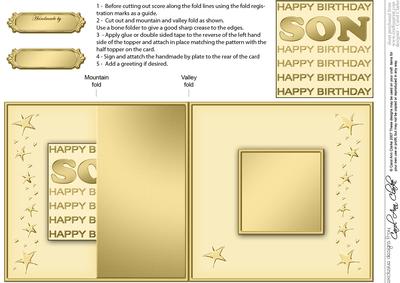 Birthday Son No-hole Fold Back Card