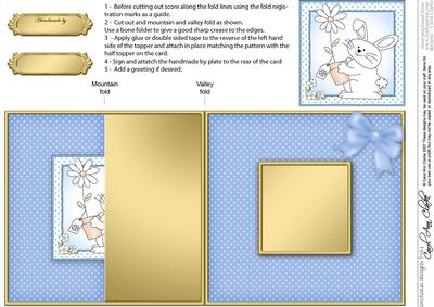Little Bunny No-hole Fold Back Card
