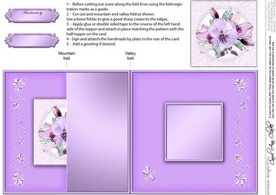 Posy and Pearls No-hole Fold Back Card