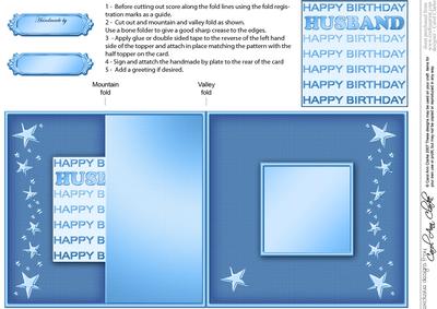 Birthday Husband No-hole Fold Back Card