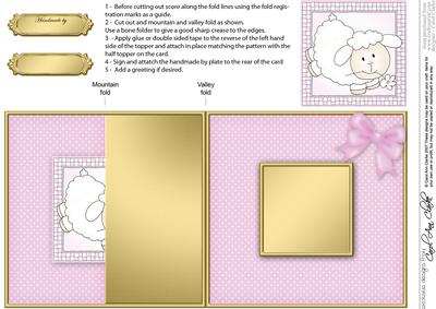Little Lamb No-hole Fold Back Card