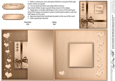 Elegant Flourish No-hole Fold Back Card
