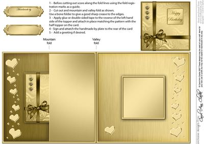 Elegant Flourish No-hole Fold Back Card