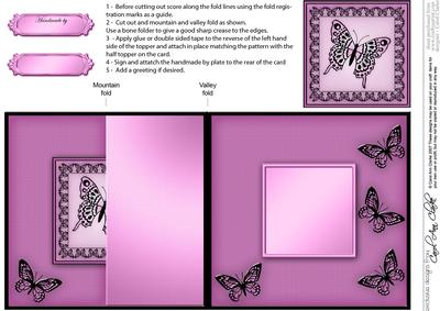 Big Butterfly - No-Hole Fold Back Card