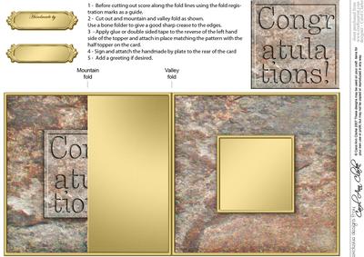 Set in Stone Congratulations! No-hole Fold Back Card