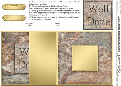 Set in Stone Well Done! No-hole Fold Back Card