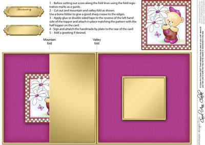 Roberts Flowers No-hole Fold Back Card