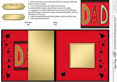 Dad No-hole Fold Back Card