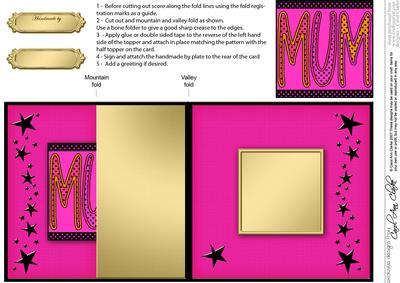 Mum No-hole Fold Back Card
